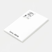 Notizen Kuh Clouds Färben Post it Note (angewinkelt)