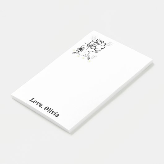 Notizen Kuh Clouds Färben Post it Note (angewinkelt)