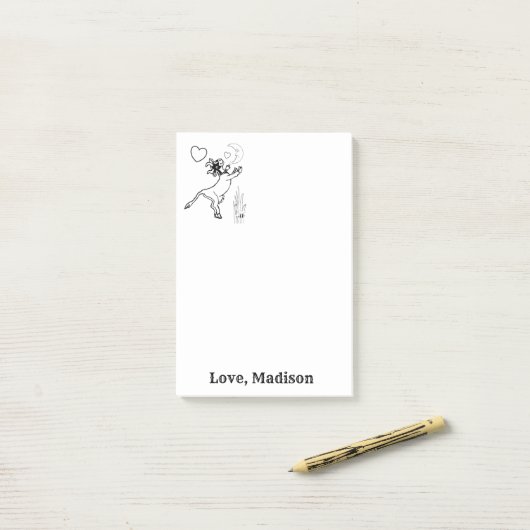 Notizen Kuhgras Farbe Post it Note (Auf Schreibtisch)