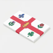 Notizen mit der Flagge von Montreal, Kanada (angewinkelt)