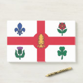 Notizen mit der Flagge von Montreal, Kanada (Auf Schreibtisch)