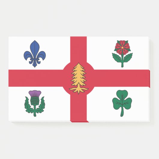 Notizen mit der Flagge von Montreal, Kanada (Vorderseite)