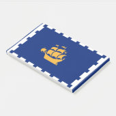 Notizen mit der Flagge von Quebec City, Kanada (angewinkelt)