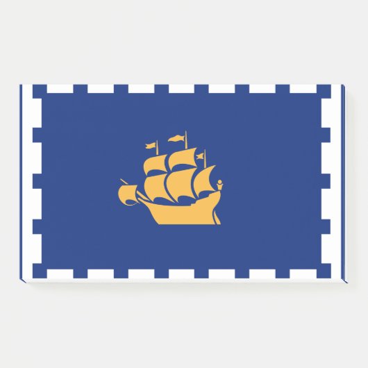 Notizen mit der Flagge von Quebec City, Kanada (Vorderseite)