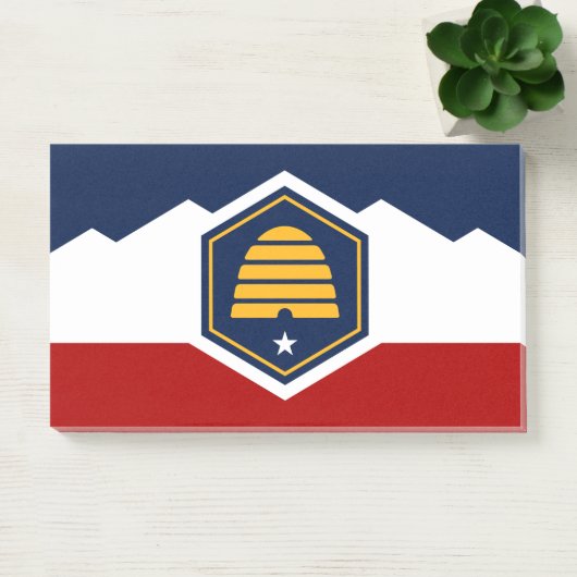 Notizen mit neuer Flagge von Utah, USA (Büro)