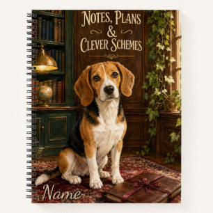 Notizen Pläne und clevere Schemata Beagle Notizblock