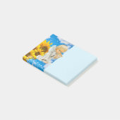 Notizen Post it Notes, Sunflower Baby Angel Floral (angewinkelt)
