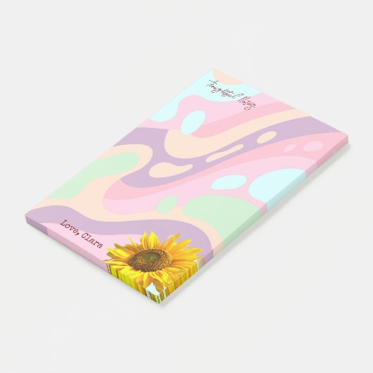 Notizen Umsichtiger Sonnenblumenpastel (angewinkelt)