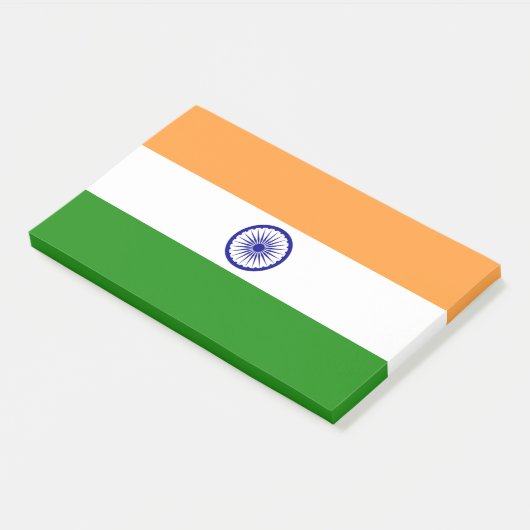 Notizen unter der Flagge Indiens (angewinkelt)