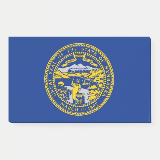 Notizen unter der Flagge Nebraskas, USA (Vorderseite)