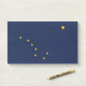 Notizen unter der Flagge von Alaska, USA (Auf Schreibtisch)