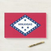 Notizen unter der Flagge von Arkansas, USA (Auf Schreibtisch)