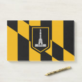 Notizen unter der Flagge von Baltimore City, Maryl (Auf Schreibtisch)
