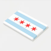 Notizen unter der Flagge von Chicago, Illinois, US (angewinkelt)