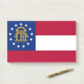 Notizen unter der Flagge von Georgien, USA (Auf Schreibtisch)