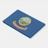 Notizen unter der Flagge von Idaho, USA (angewinkelt)