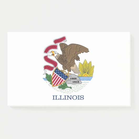 Notizen unter der Flagge von Illinois, USA (Vorderseite)