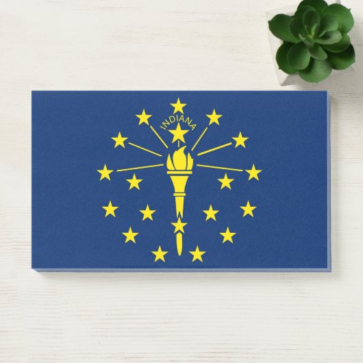 Notizen unter der Flagge von Indiana, USA (Büro)