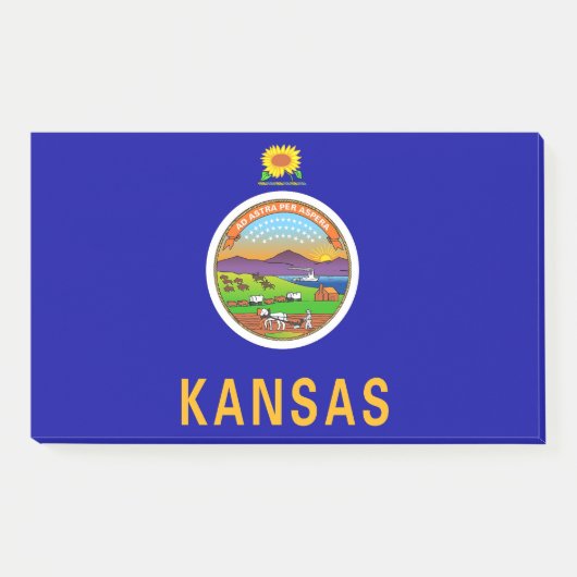 Notizen unter der Flagge von Kansas, USA (Vorderseite)