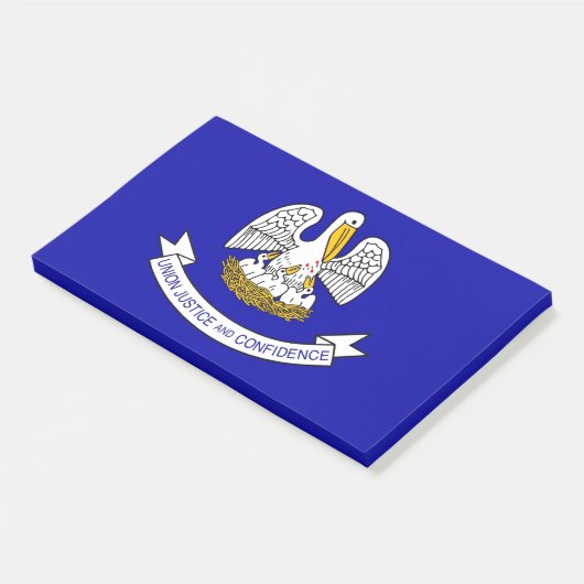 Notizen unter der Flagge von Louisiana, USA (angewinkelt)