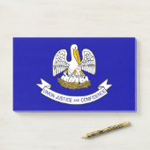 Notizen unter der Flagge von Louisiana, USA (Auf Schreibtisch)
