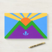 Notizen unter der Flagge von Manitou Springs, Colo (Auf Schreibtisch)