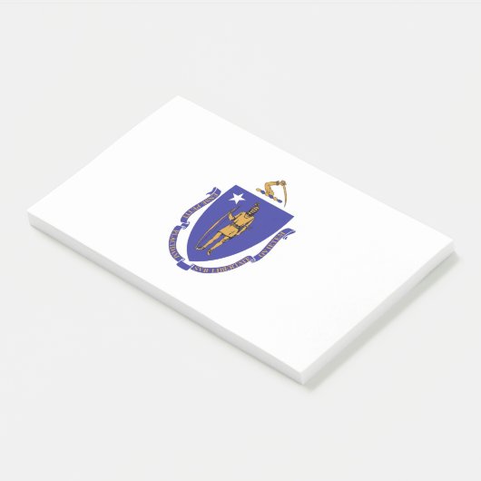 Notizen unter der Flagge von Massachusetts, USA (angewinkelt)