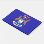 Notizen unter der Flagge von Michigan, USA (angewinkelt)