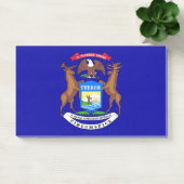 Notizen unter der Flagge von Michigan, USA (Büro)