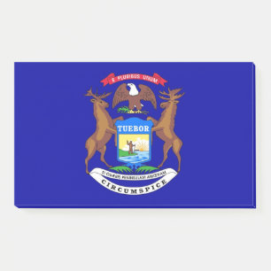 Notizen unter der Flagge von Michigan, USA