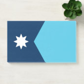 Notizen unter der Flagge von Minnesota, USA (Büro)