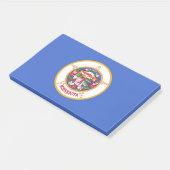 Notizen unter der Flagge von Minnesota, USA (angewinkelt)