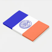 Notizen unter der Flagge von New York City, USA (angewinkelt)