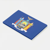 Notizen unter der Flagge von New York, USA (angewinkelt)