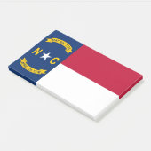 Notizen unter der Flagge von North Carolina, USA (angewinkelt)