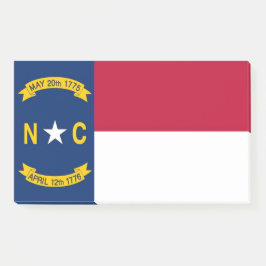 Notizen unter der Flagge von North Carolina, USA