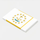 Notizen unter der Flagge von Rhode Island, USA (angewinkelt)