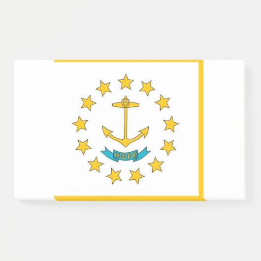 Notizen unter der Flagge von Rhode Island, USA (Vorderseite)