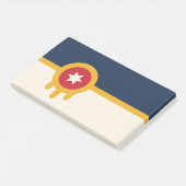 Notizen unter der Flagge von Tulsa, Oklahoma (angewinkelt)