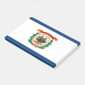 Notizen unter der Flagge von West Virginia, USA (angewinkelt)