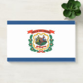 Notizen unter der Flagge von West Virginia, USA (Büro)