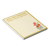 Notizen von Ihrer Mutter mit Wildblumen in Goldrah Notizblock (angewinkelt)