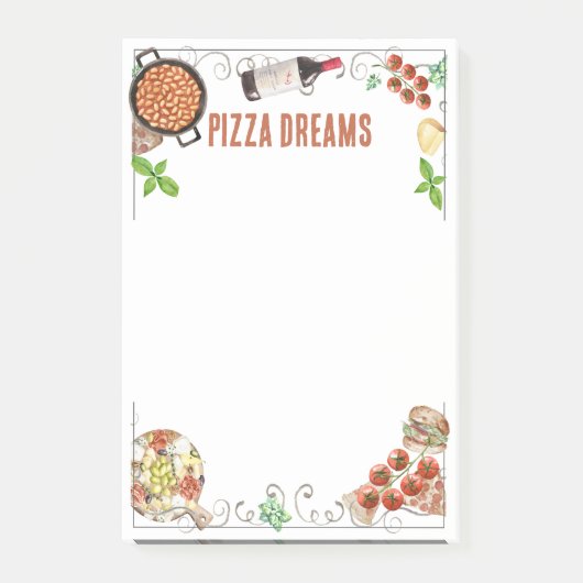 Notizen zu Pizza-Träumen (Vorderseite)