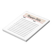 Notizen zum Blush Stripes-Editor Notizblock (Rotiert)