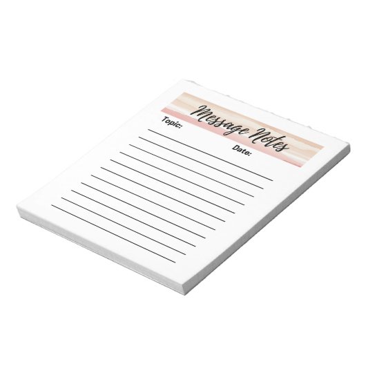 Notizen zum Blush Stripes-Editor Notizblock (Rotiert)