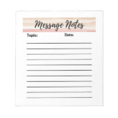 Notizen zum Blush Stripes-Editor Notizblock (Vorderseite)