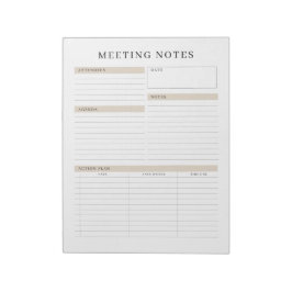 Notizen zum Memo-Planner Notepad Notizblock