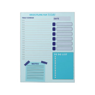 Notizen zum Tagesplanplan und zum Erstellen von Li Notizblock