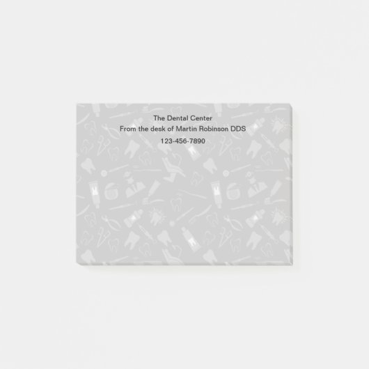 Notizen zum Thema Zahnarztmuster (Vorderseite)