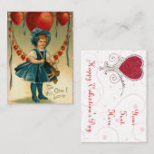 Notizen zur antiken Valentine-Pocket-Liebe (Vorne/Hinten)